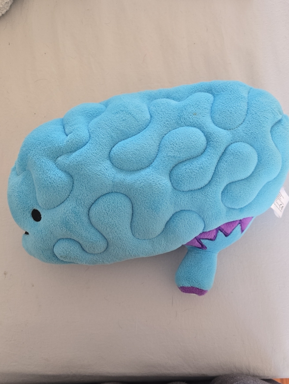 Brain Plush Toy Pillow with Purple Accents